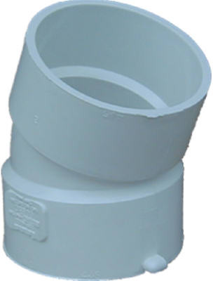 PVC Pipe Sewer And Drain 22-1/2-Degree Elbow, 4 In.
