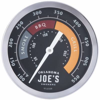 Smoker Thermometer, Stainless Steel, 3 In.