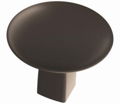 Riva Cabinet Knob, Matte Black, 1-1/4 In.