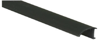 Snap-In Glass Retainer, Black, Rigid Vinyl, 9/32 x 72 In.