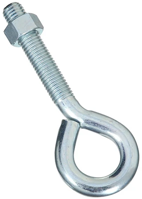 Eye Bolt With Hex Nut, Zinc, 5/8 x 6 In.