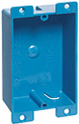 Single Gang Switch & Outlet Box, Shallow, Flanged Old Work