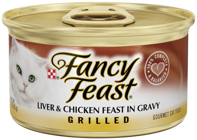Cat Food, Grilled Liver & Chicken, 3 oz. Can