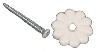 24-Pc. White Plastic Mobile Home Rosette Button
