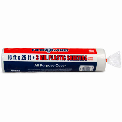 Polyethylene Sheeting, Clear, 3 Mil, 10 x 25-Ft.