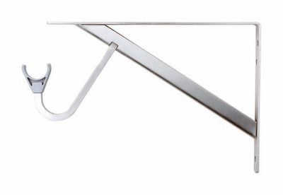 Shelf & Rod Bracket, Brushed Nickel, 11-1/4 In.