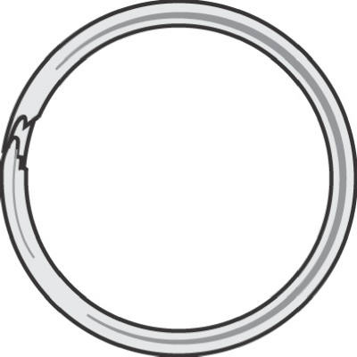 Split Key Ring, 1-1/4 In., 100-Pk.
