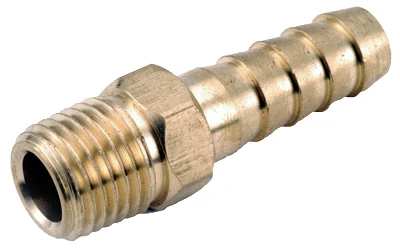 Barb Insert Pipe Fitting, Lead Free Brass, 3/4 Hose I.D. x 1/2 In. MPT (5 pieces)