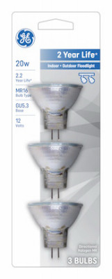 Standard Floodlight Bulb, 20 Watt, 3-Pk.