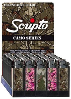Disposable Lighter, Assorted Camo Designs (50 pieces)