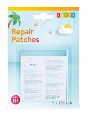 Pool Patch, Vinyl Plastic, 7-1/2 In., 6-Pk.