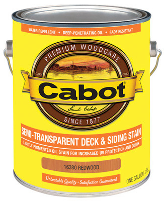 Semi-Transparent Deck & Siding Stain, Redwood, 1-Gallon