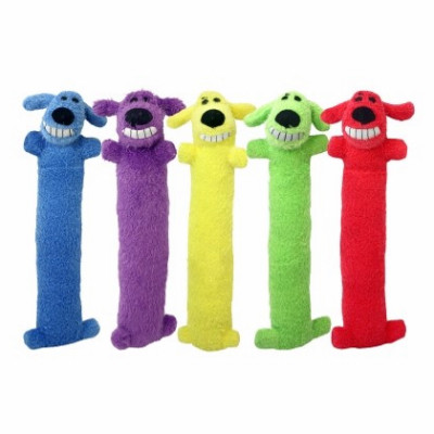 Loofa Dog Toy, Assorted Colors, Large (3 pieces)