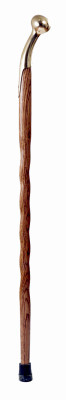 Walking Stick, Hame Top, Brown Twisted Oak, 37-In.