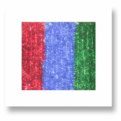 Soft & Silky Garland, Red, Green & Blue, 2 In. x 15 Ft.