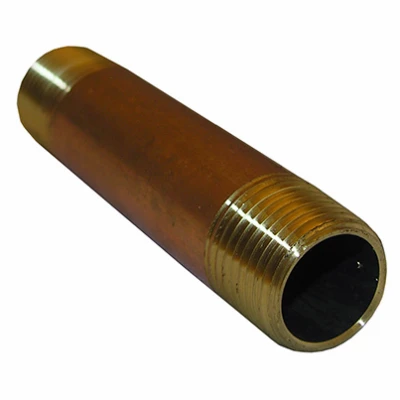 1/2 In. MPT x 4 In.  Brass Pipe Nipple, Lead Free