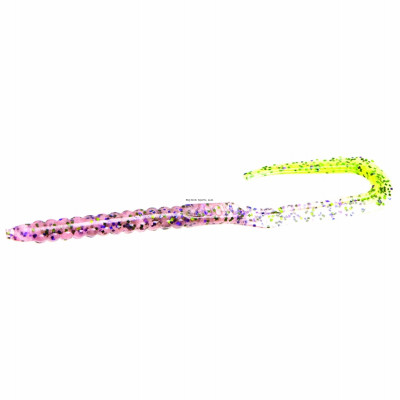Chartreuse/Cotton Candy Super Salty U-Tail Plastic Worms, 6-3/4 In., 20-Pk.