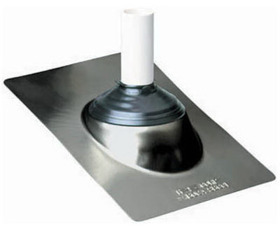 Galvanized Base Flashing, Fits 4-In. Pipe.