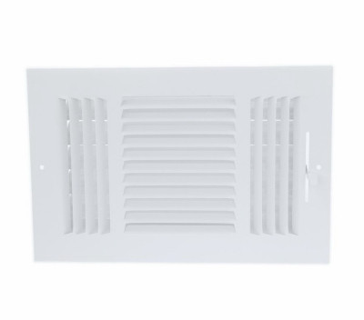 3-Way Wall Register, White, 10 x 4 In.