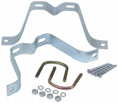Antenna Pole Wall Mount Bracket, 4 In., 2-Pk.