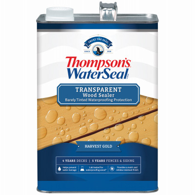 Waterproofing Stain, Transparent, Harvest Gold, 1-Gallon