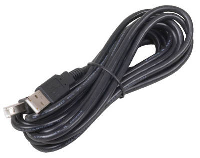USB 2.0 A to B Cable, Black, 6 Ft.