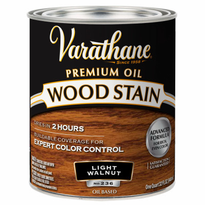 Light Walnut Premium Oil-Based Interior Wood Stain, Qt.