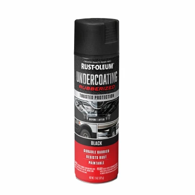 Rubberized Undercoating Spray, Black, 15-oz. (6 pieces)