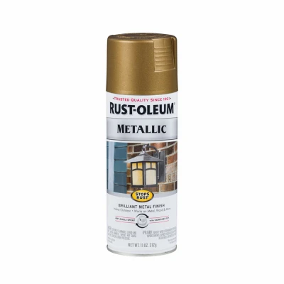 Stops Rust Metallic Spray Paint, Champagne Bronze, 11-oz.