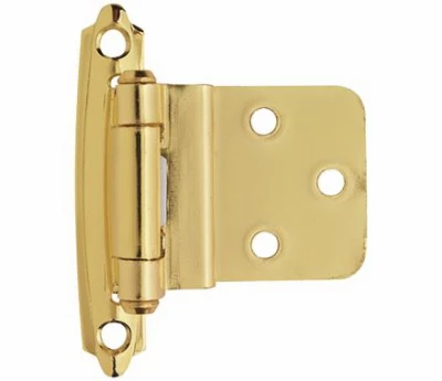 Cabinet Hinge, Self-Closing, Golden Champagne, 3/8 In. Inset, 2-Pk.