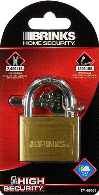 2-Inch Solid-Brass Pin Tumbler Padlock (4 pieces)