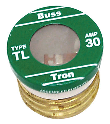 Plug Fuse, Type TL, Time Delay, 30-Amp, 3-Pk.