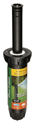 1800 Pro Series Sprinkler Head, PRS, Half Circle Pattern, 15-Ft. Max Dual Spray Nozzle, 4-In. Pop-Up