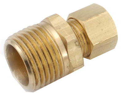 Brass Connector, 5/8 In. Compression x 1/2 In. MPT