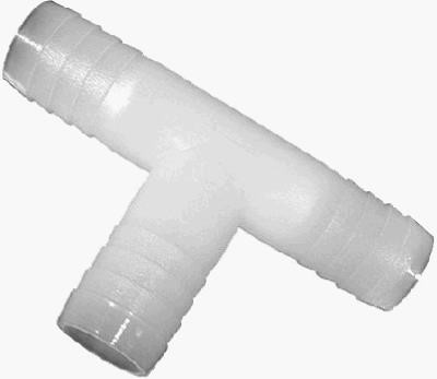 Nylon Hose Barb Tee, 1/8 In. ID (10 pieces)