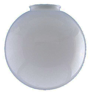 White Polycarbonate Globe, 6-In. (6 pieces)