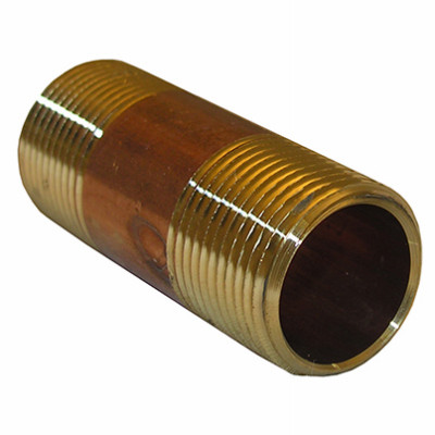 Pipe Fitting, Brass Nipple, Lead Free, 3/4 MPT x 2 In.
