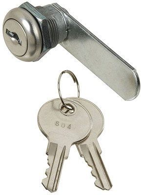 Door & Drawer Lock, Chrome, 1/4 In.