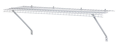 All-Purpose Wire Shelf Kit, White, 4-Ft. x 12-In.
