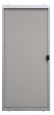 Breezeway Sliding Patio Screen Door, Gray Steel, Adjustable Height, 36-In. Wide