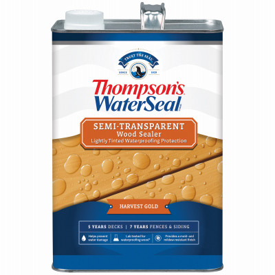 Waterproofing Stain, Semi-Transparent, Harvest Gold, 1-Gallon