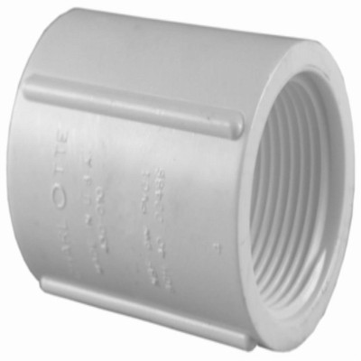Schedule 40 PVC Pressure Coupling, White, 3/4 In.