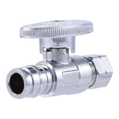 PEXA Compression Straight Stop Valve, 1/2 PEXA Expansion x 3/8 In. O.D