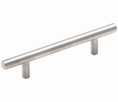 Bar Cabinet Pull, Sterling Nickel, 3-3/4 In.