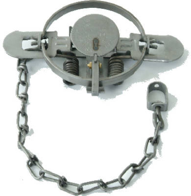Animal Trap, Coil-Spring, 4.75 In. Jaw