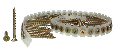 DuraSpin Collated Deck Screws, Yellow Zinc, #8 x 2 In., 1,000-Ct.