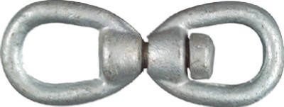 Swivel Open Round Eye Connecting Link, Forged, 5/16 In.
