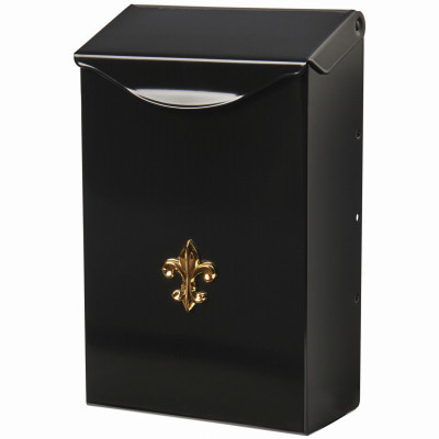 City Classic Wall-Mount Mailbox, Small, Black Steel
