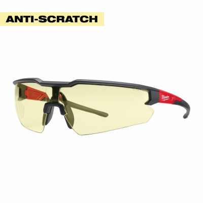 Safety Glasses, Yellow Anti-Scratch Lenses