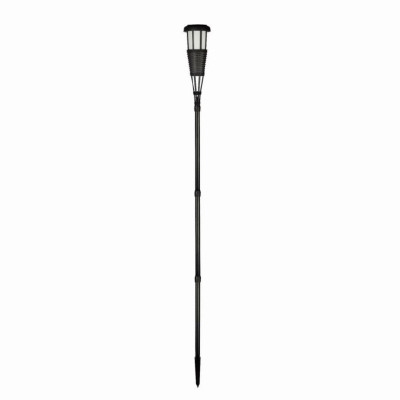 Solar Flickering Flame Tiki Torch, Plastic with Frosted Lens, 62 In. High